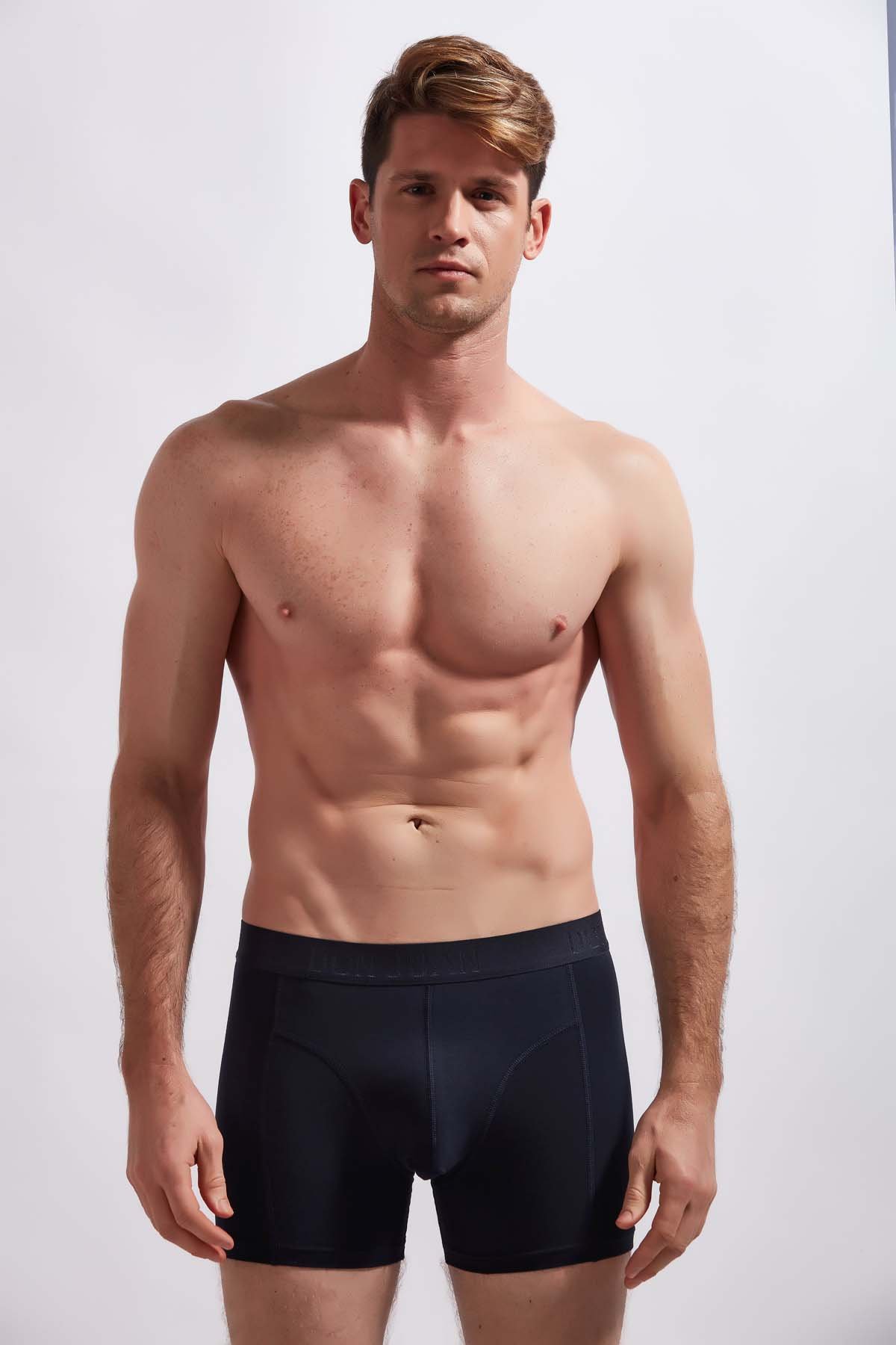 Don Juan Erkek Likralı 3'lü Bel Yazılı Lastik Boxer