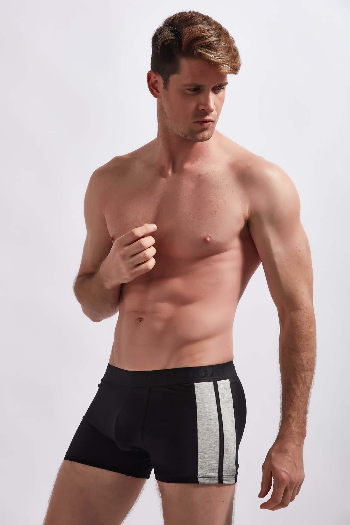 Don Juan Erkek Likralı 3'lü Yan çift çizgili Boxer