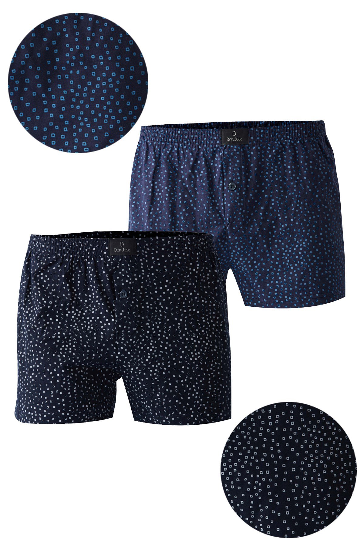 josejuan 2li Erkek Boxer Penye Baskılı %100 Pamuk DJSWUWBOX311062