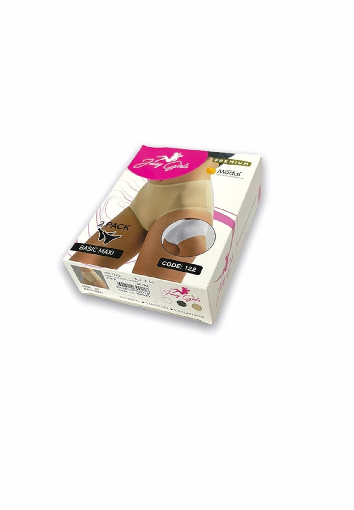 Josey Girls Kadın 2'li Penye Modal Likra Basic Maxi Külot