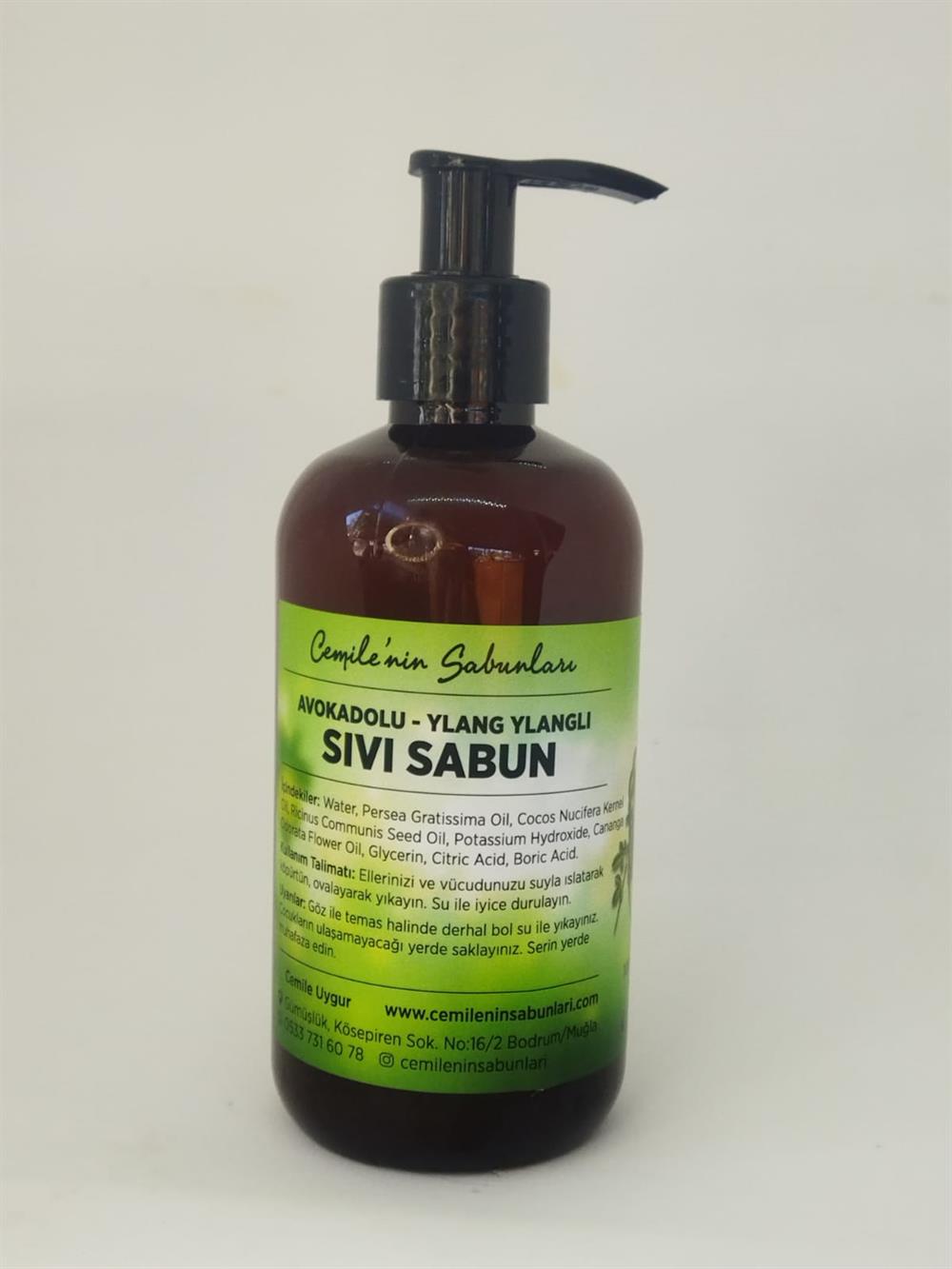 avokadolu ylang ylang sıvı sabun