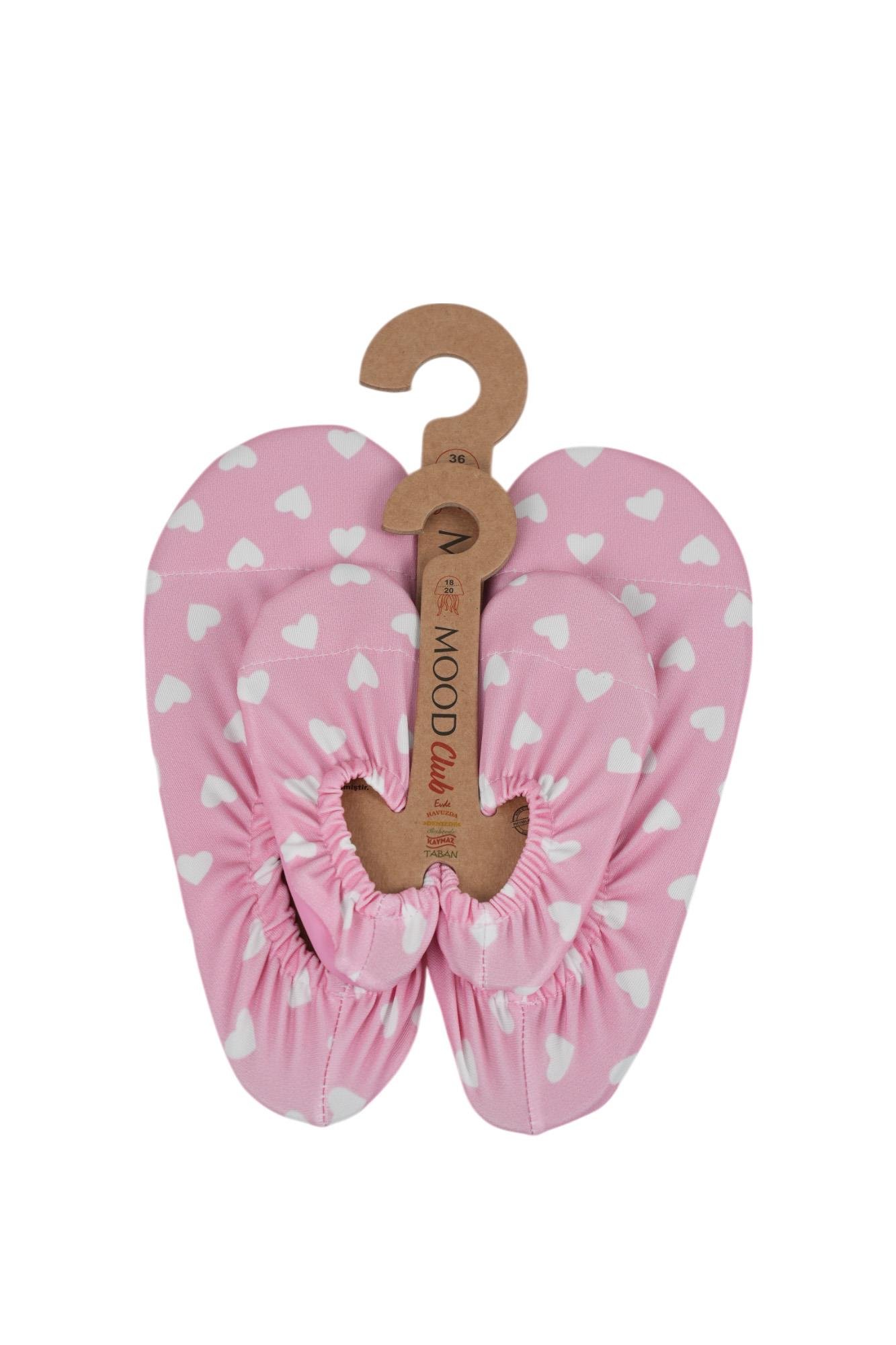 Mood Club-Beyaz Kalp Deniz Ayakkabısı ve Çok Amaçlı Kaydırmaz Havuz Patiği