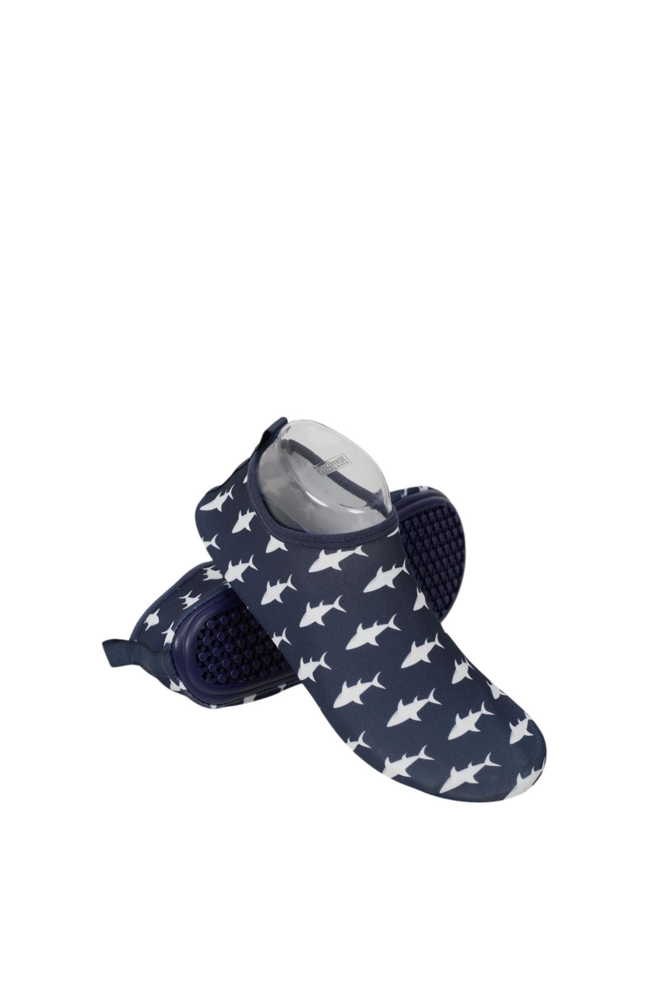 Mood Club-Beyaz Köpek Balığı Kalın Taban Çok Amaçlı Kaydırmaz Deniz Ayakkabısı