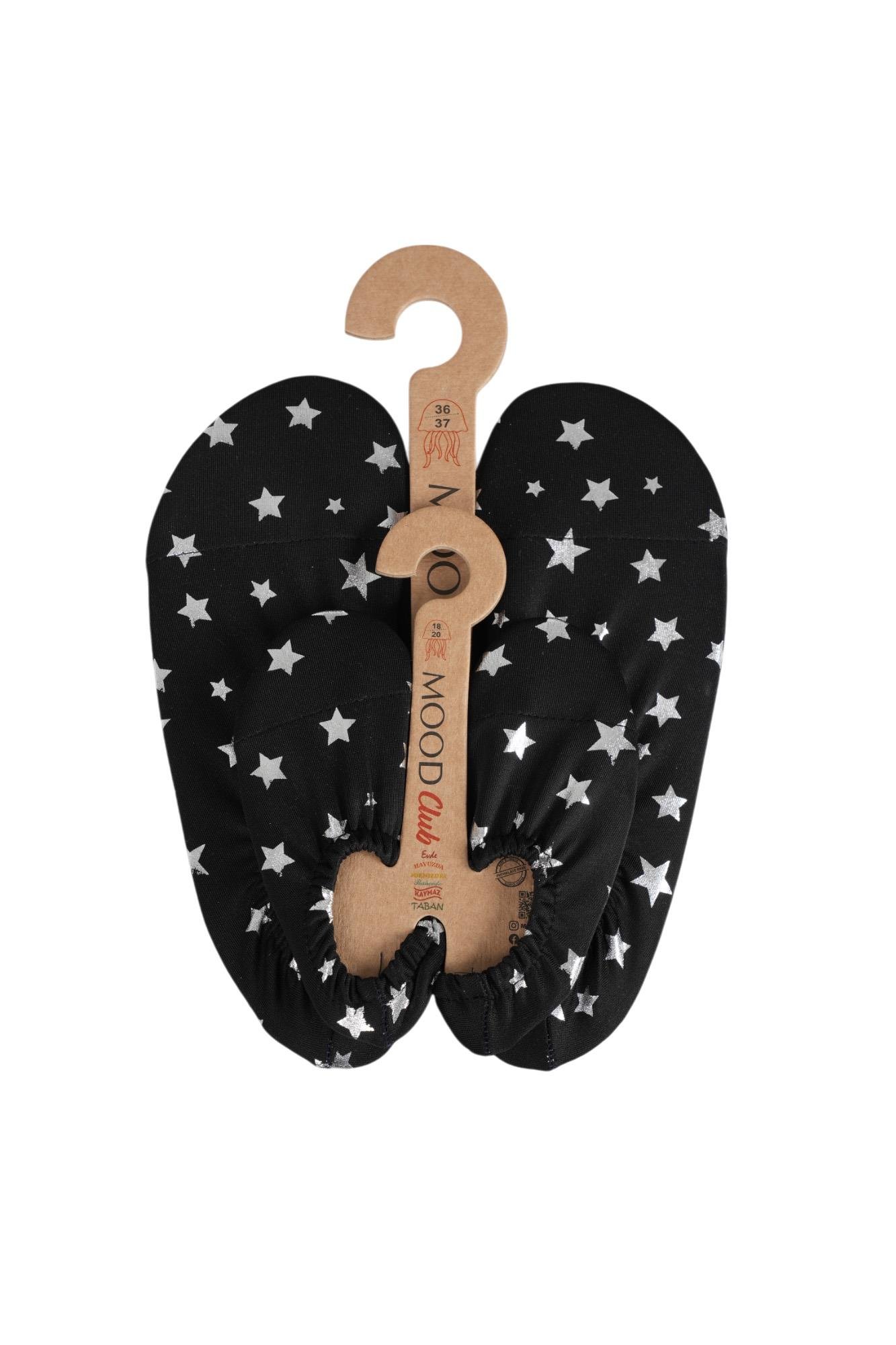 Mood Club-Black Star Deniz Ayakkabısı ve Çok Amaçlı Kaydırmaz Havuz Patiği