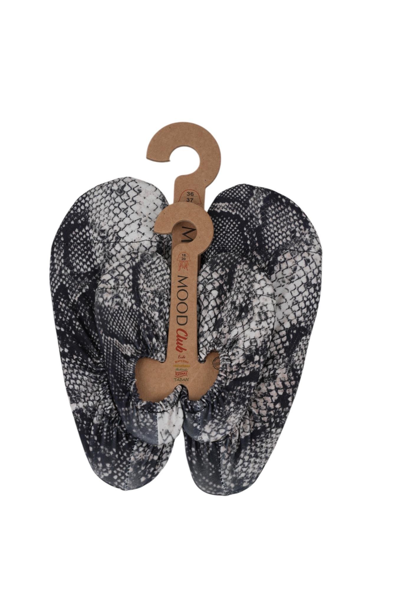 Mood Club-Black White Deniz Ayakkabısı ve Çok Amaçlı Kaydırmaz Havuz Patiği