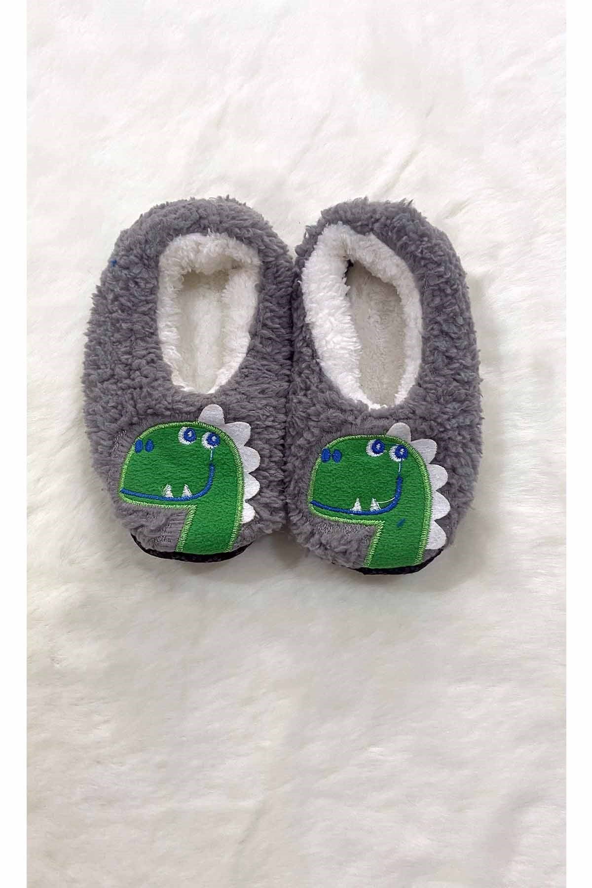 Çocuk Babet Panduf 4-5 Yaş Yeşil Dino