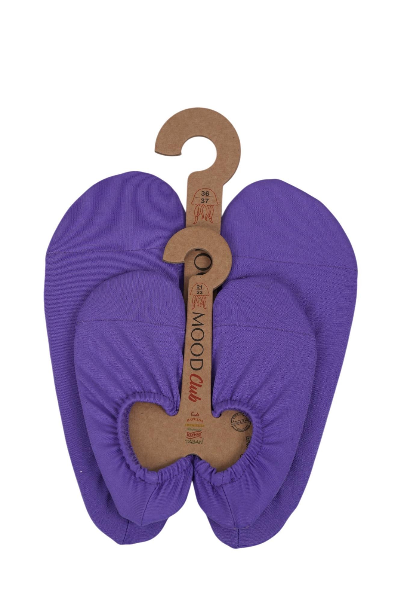 Mood Club-Mor Deniz Ayakkabısı ve Çok Amaçlı Kaydırmaz Havuz Patiği