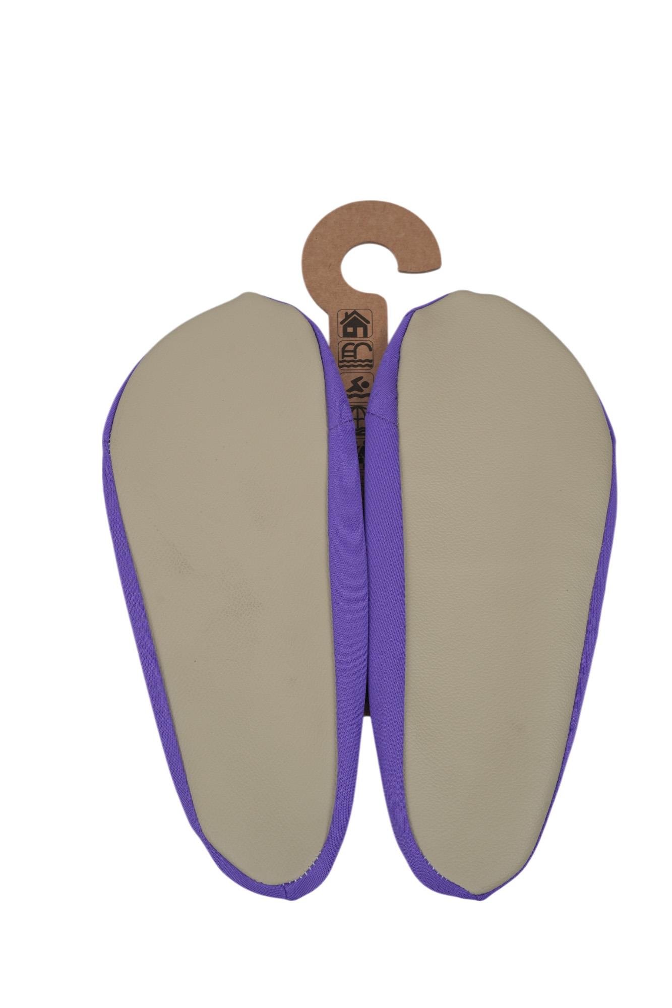 Mood Club-Mor Deniz Ayakkabısı ve Çok Amaçlı Kaydırmaz Havuz Patiği