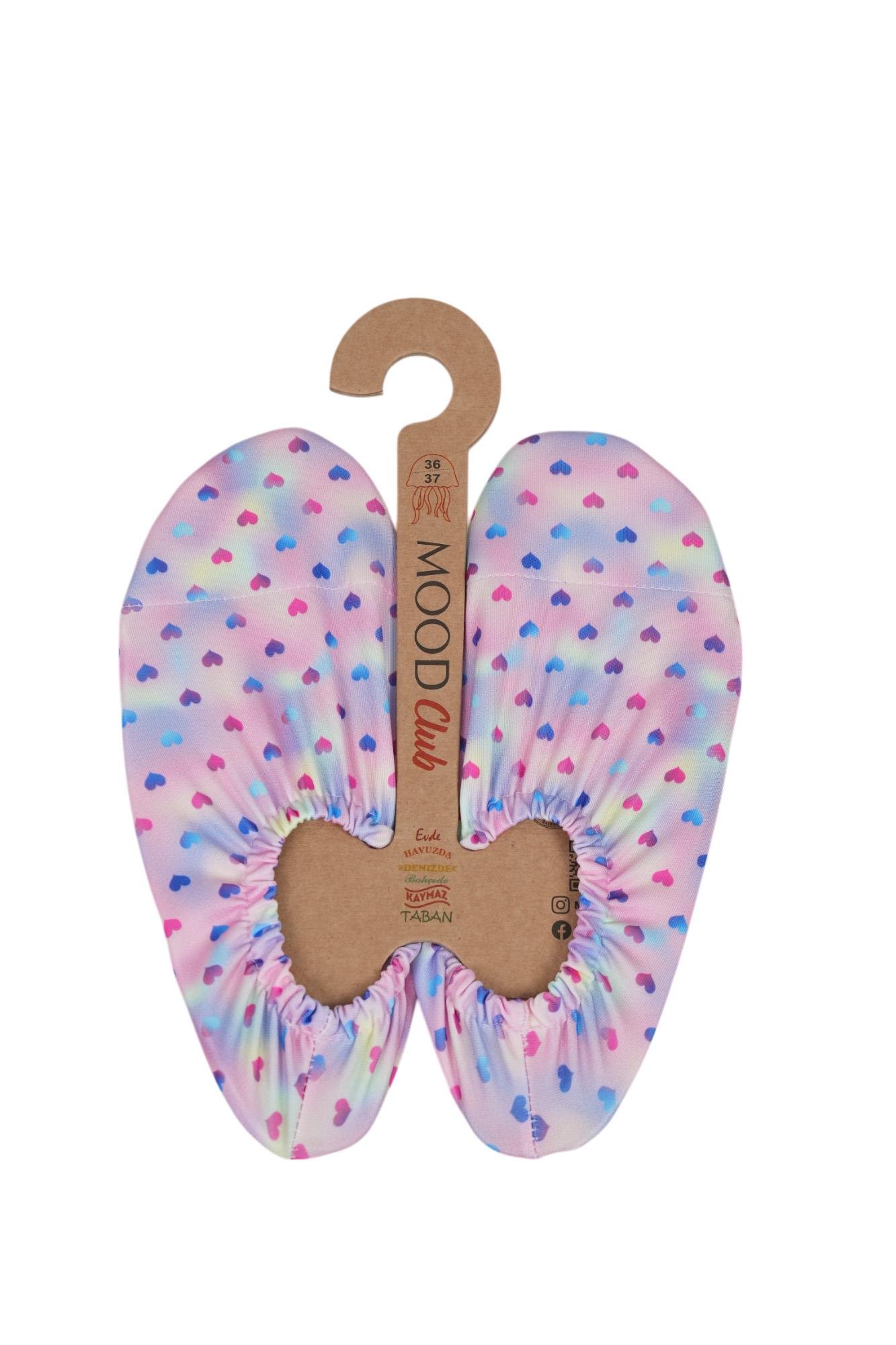 Mood Club-Renkli Kalpler Deniz Ayakkabısı ve Çok Amaçlı Kaydırmaz Havuz Patiği