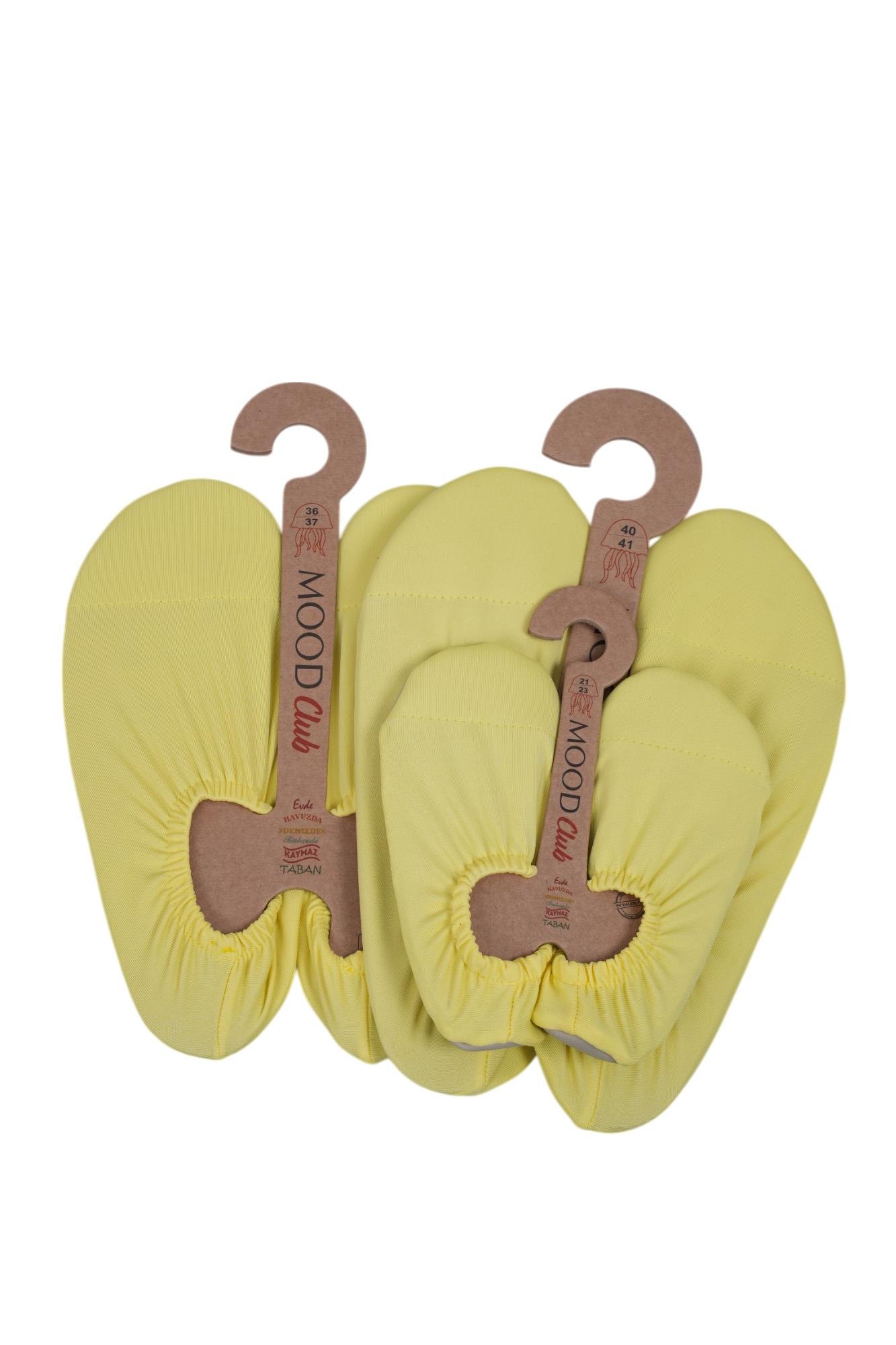 Mood Club-Sarı Deniz Ayakkabısı ve Çok Amaçlı Kaydırmaz Havuz Patiği