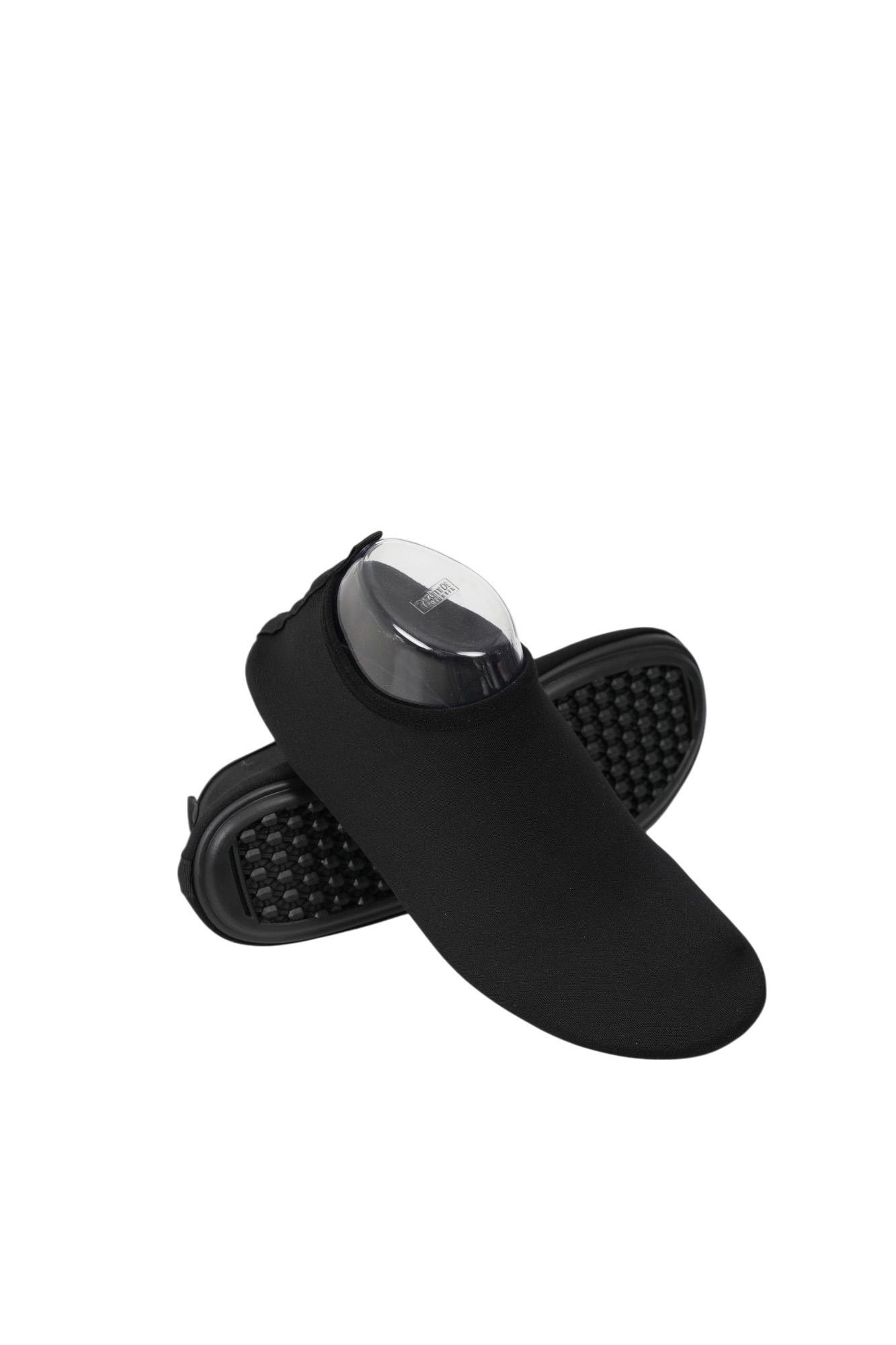 Mood Club-Siyah Kalın Taban Çok  Amaçlı Kaydırmaz Deniz Ayakkabısı