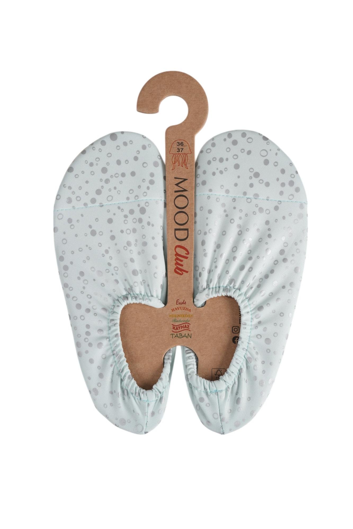 Mood Club-White Circle Deniz Ayakkabısı ve Çok Amaçlı Kaydırmaz Havuz Patiği