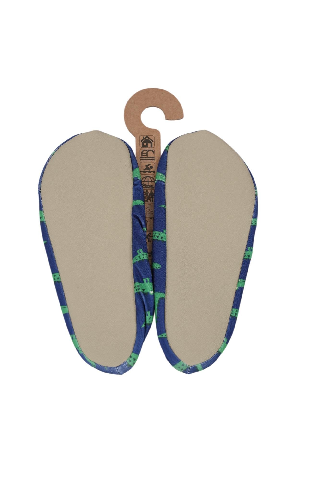 Mood Club-Yeşil Timsah Deniz Ayakkabısı ve Çok Amaçlı Kaydırmaz Havuz Patiği