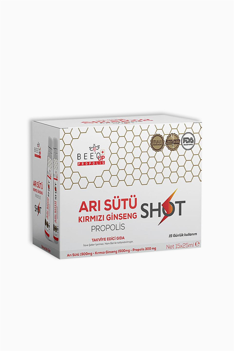 Bee'o Up Propolis Arı Sütü Kırmızı Ginseng Shot 15 x 25 ml | Bee'o Up | Bee'o Up Propolis Arı Sütü Kırmızı Ginseng Shot 15 x 25 ml