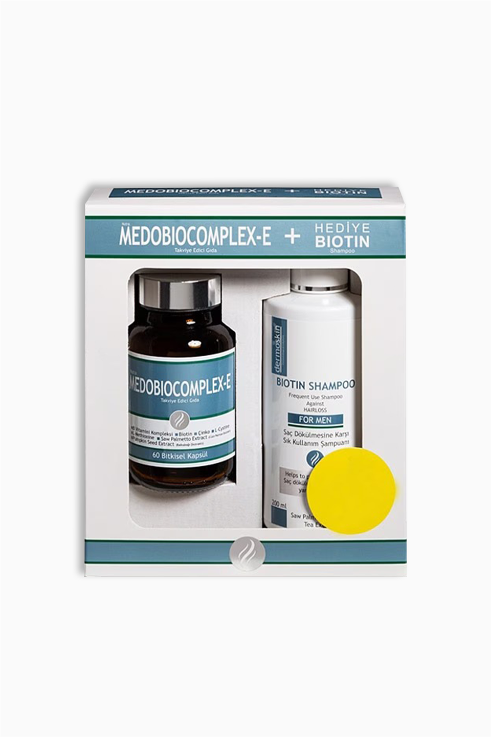 Dermoskin Medobiocomplex-E Erkek 60 Kapsül + Biotin Şampuan 200 ml | Dermoskin | Dermoskin Medobiocomplex-E Erkek 60 Kapsül + Biotin Şampuan 200 ml