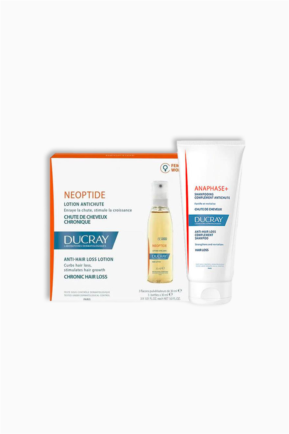 Ducray Neoptide Women 100 ml + Anaphase Shampoo 100 ml | Ducray | Ducray Neoptide Women 100 ml + Anaphase Shampoo 100 ml
