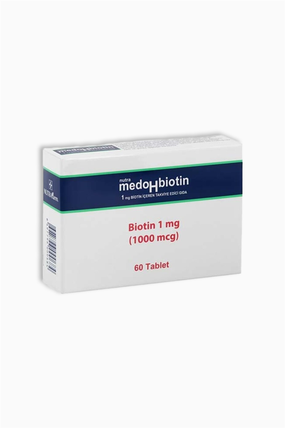 Medohbiotin 1 mg 60 Tablet | Dermoskin | Medohbiotin 1 mg 60 Tablet