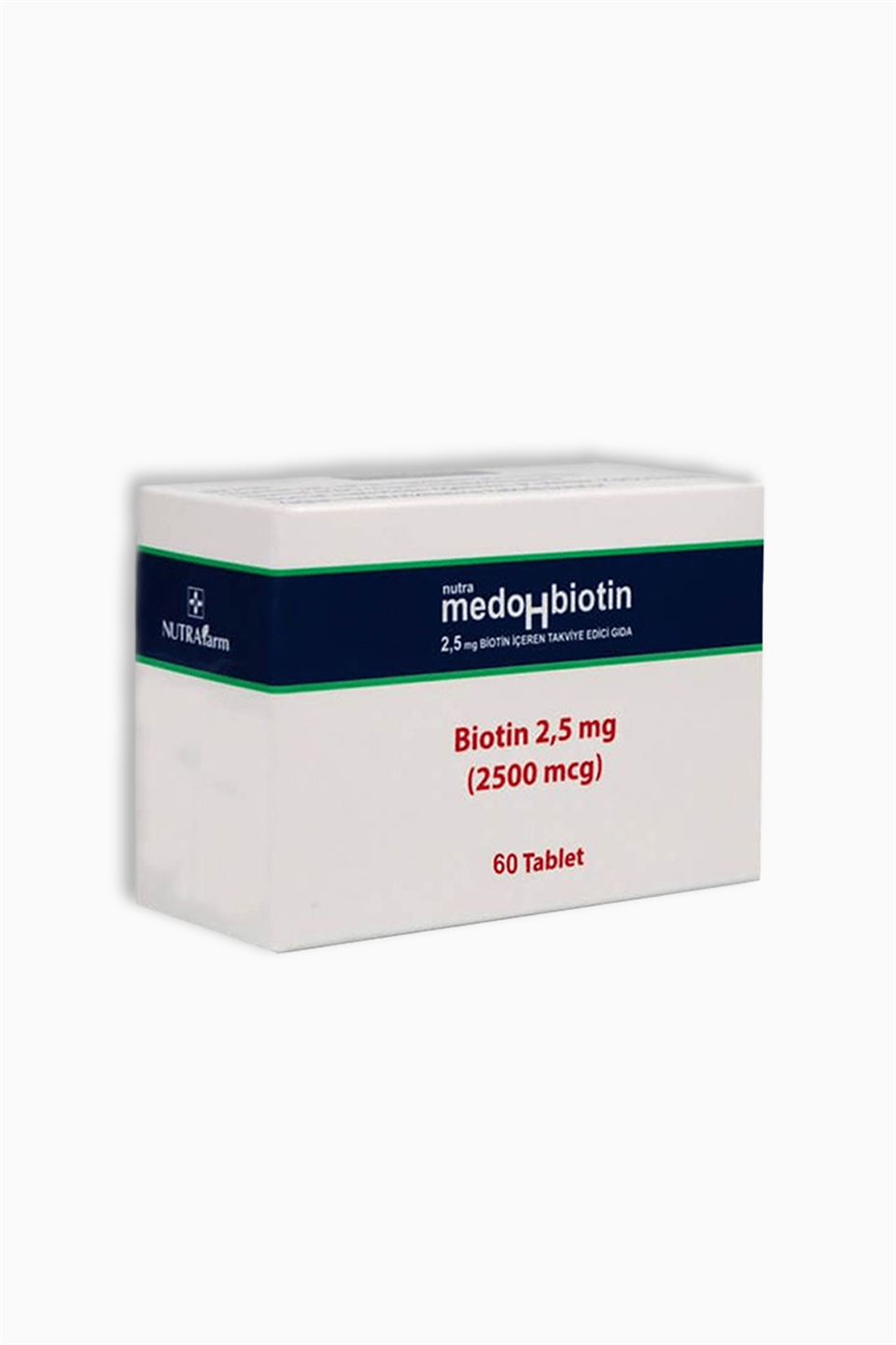 Medohbiotin 2,5 Mg 60 Tablet | Dermoskin | Medohbiotin 2,5 Mg 60 Tablet