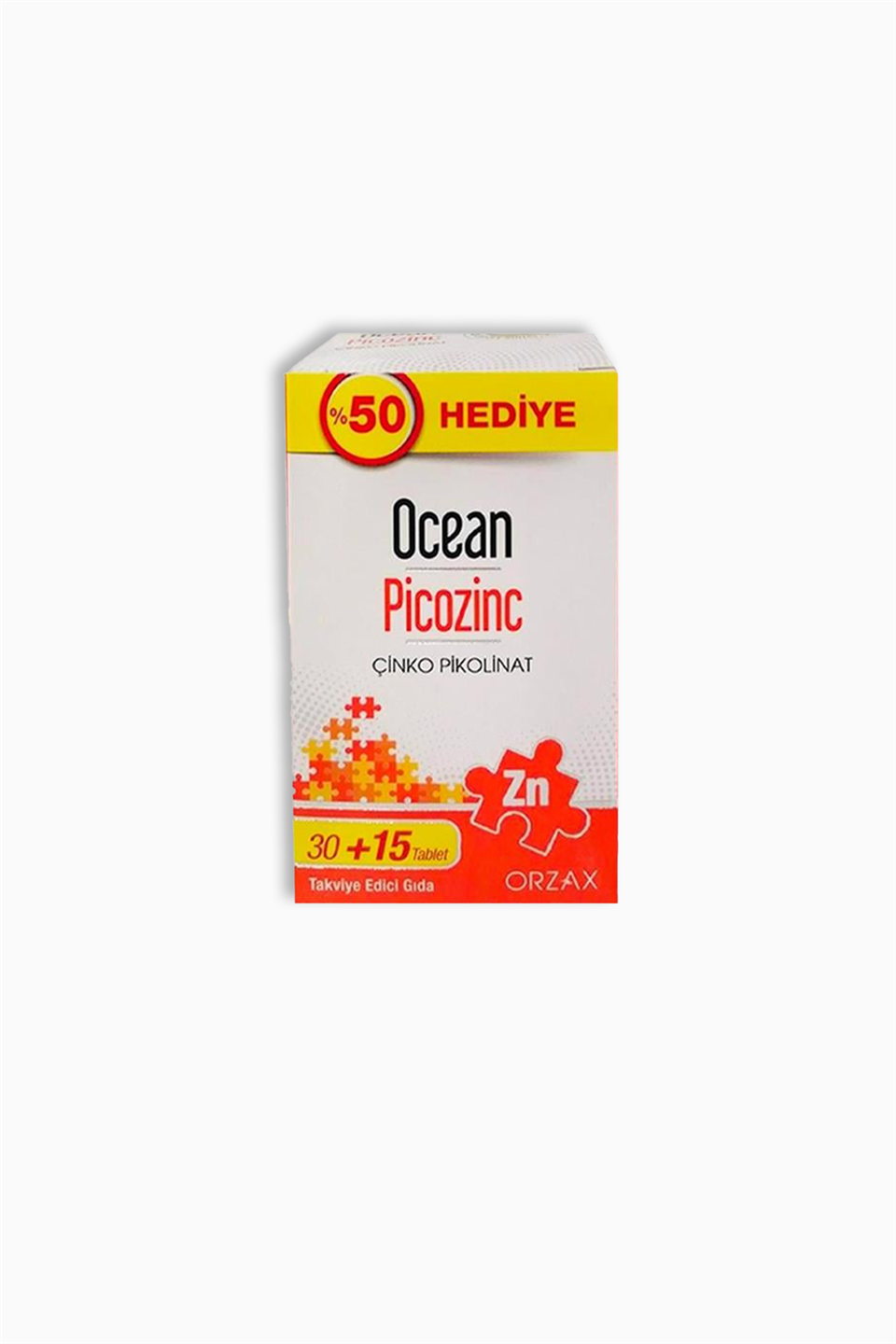 Ocean Picozinc 30 Tablet + 15 Tablet Hediye | Orzax | Ocean Picozinc 30 Tablet + 15 Tablet Hediye