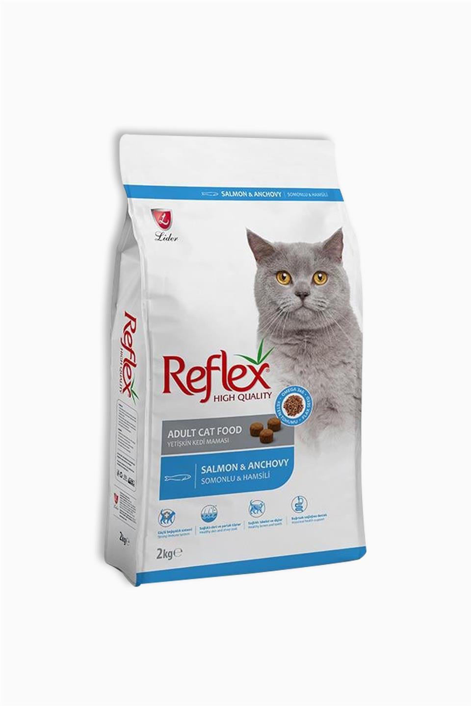 Reflex 32/15 Somonlu & Hamsili Yetişkin Kedi Maması 2 Kg | Reflex | Reflex 32/15 Somonlu & Hamsili Yetişkin Kedi Maması 2 Kg