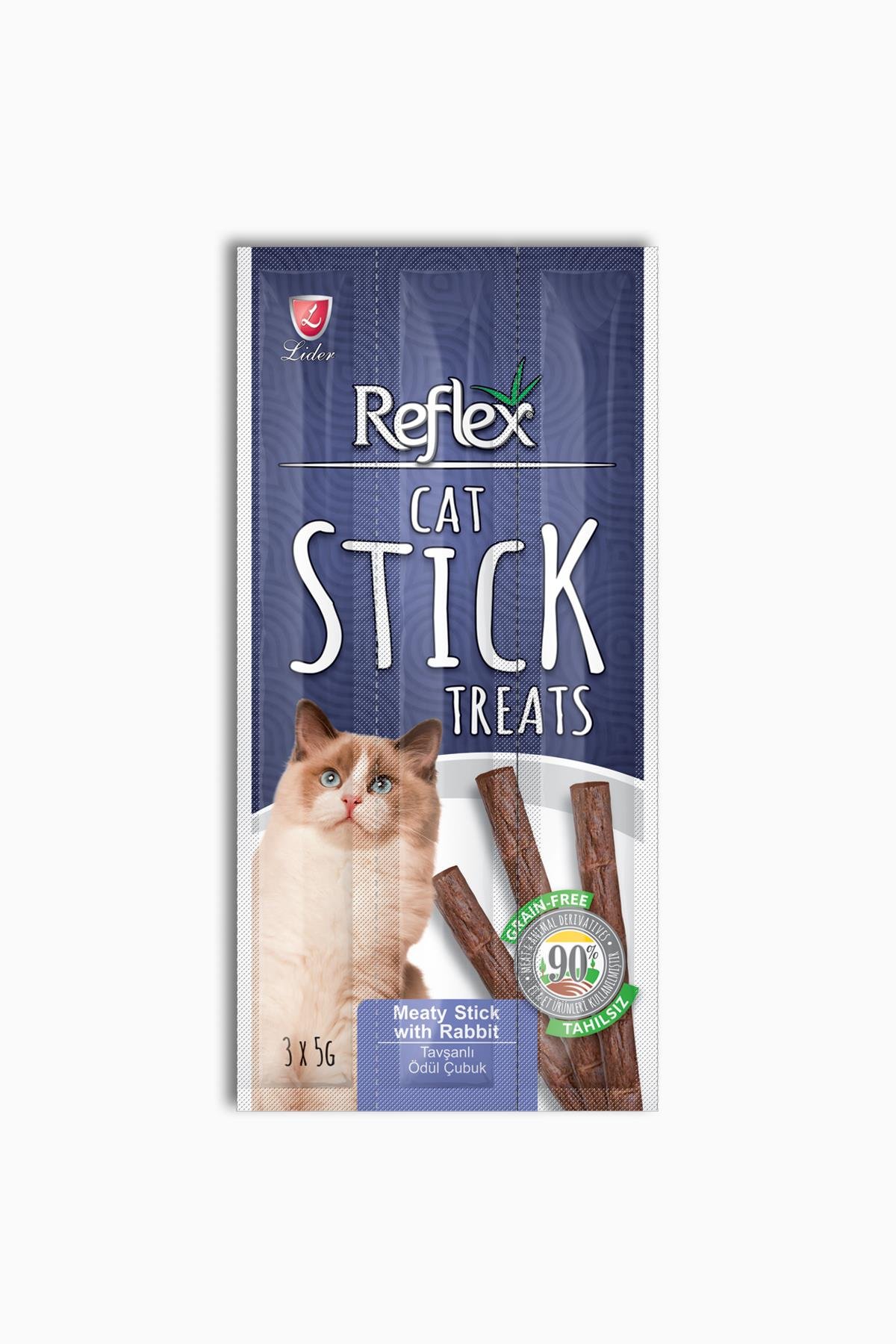 Reflex Sticks Tavşanlı Kedi Ödül Çubuğu 3*5 Gr | Reflex | Reflex Sticks Tavşanlı Kedi Ödül Çubuğu 3*5 Gr