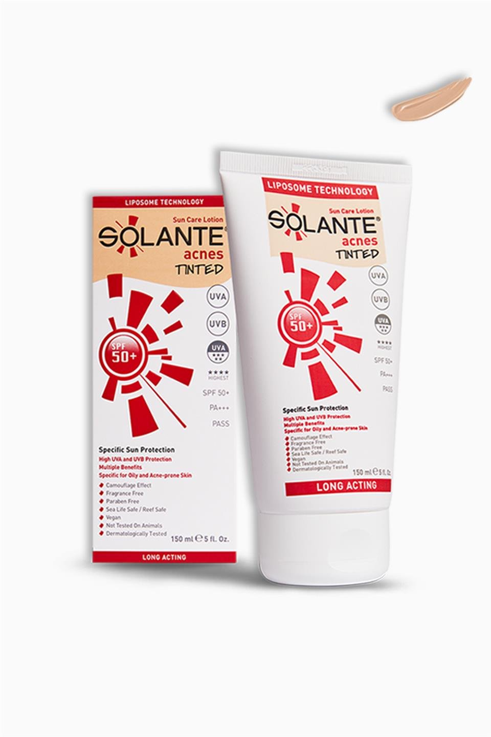 Solante Acnes Soin Solaire Lotion Tinted Spf50 150 Ml | Solante | Solante Acnes Soin Solaire Lotion Tinted Spf50 150 Ml