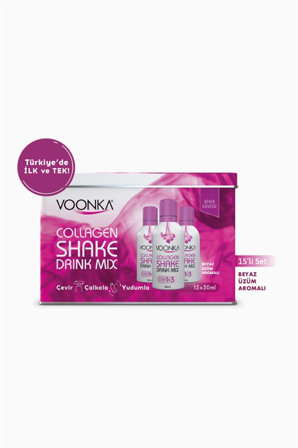 Voonka Collagen Beauty Shake Beyaz Üzüm Aromalı 15 X 50 Ml | Voonka | Voonka Collagen Beauty Shake Beyaz Üzüm Aromalı 15 X 50 Ml