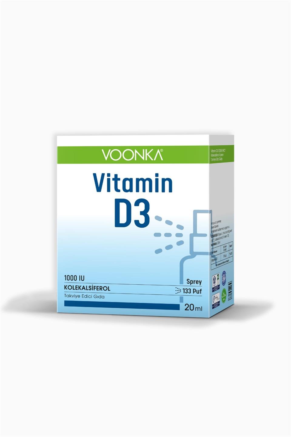 Voonka Vitamin D3 1000 IU Yetişkin Sprey 20 ml | Voonka | Voonka Vitamin D3 1000 IU Yetişkin Sprey 20 ml