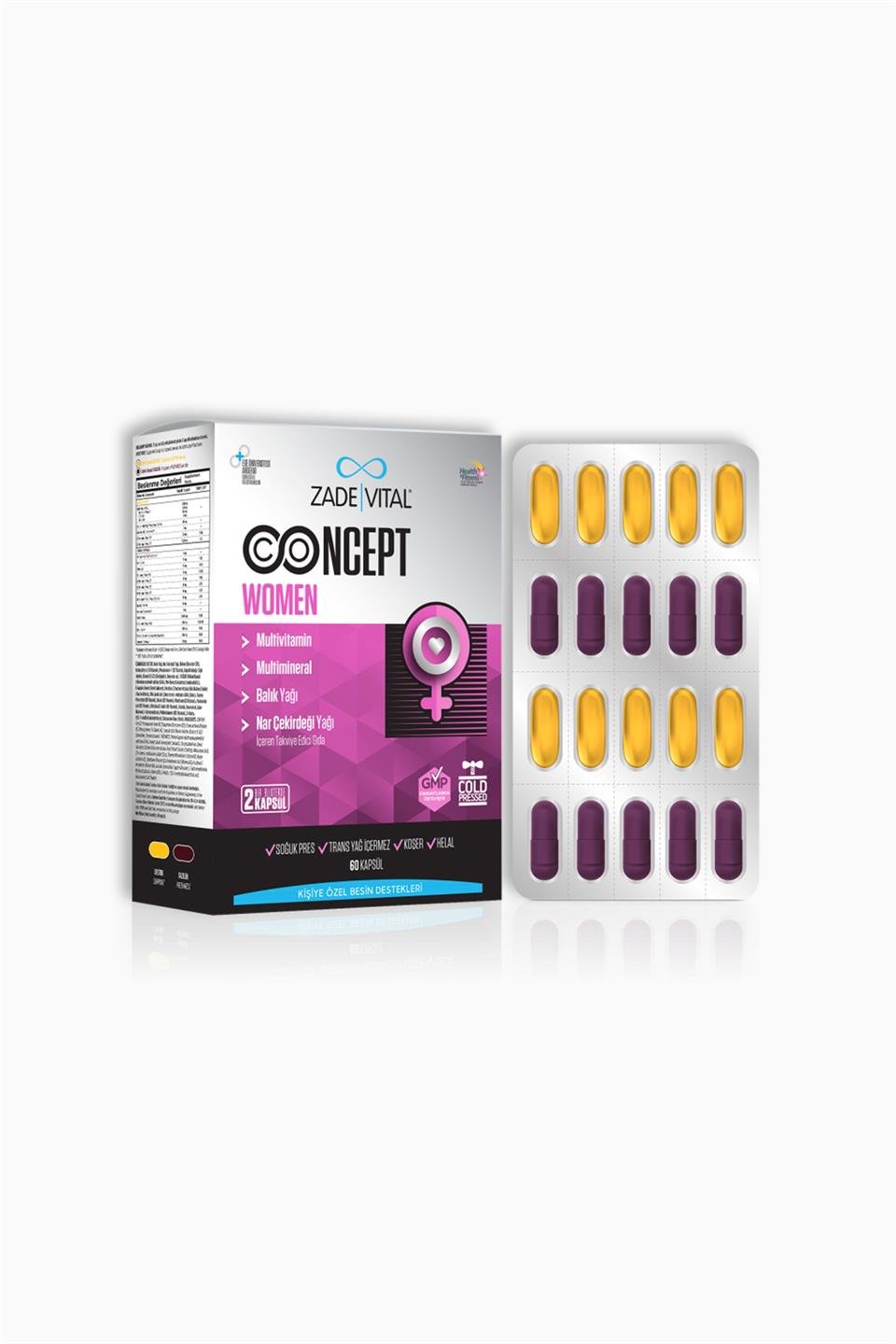 Zade Vital Concept Women Kapsül 60'Lı | Zade Vital | Zade Vital Concept Women Kapsül 60'Lı
