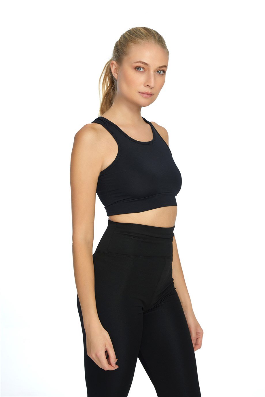 HALTER CROP ACTİVESPOR SİYAH BÜSTİYER
