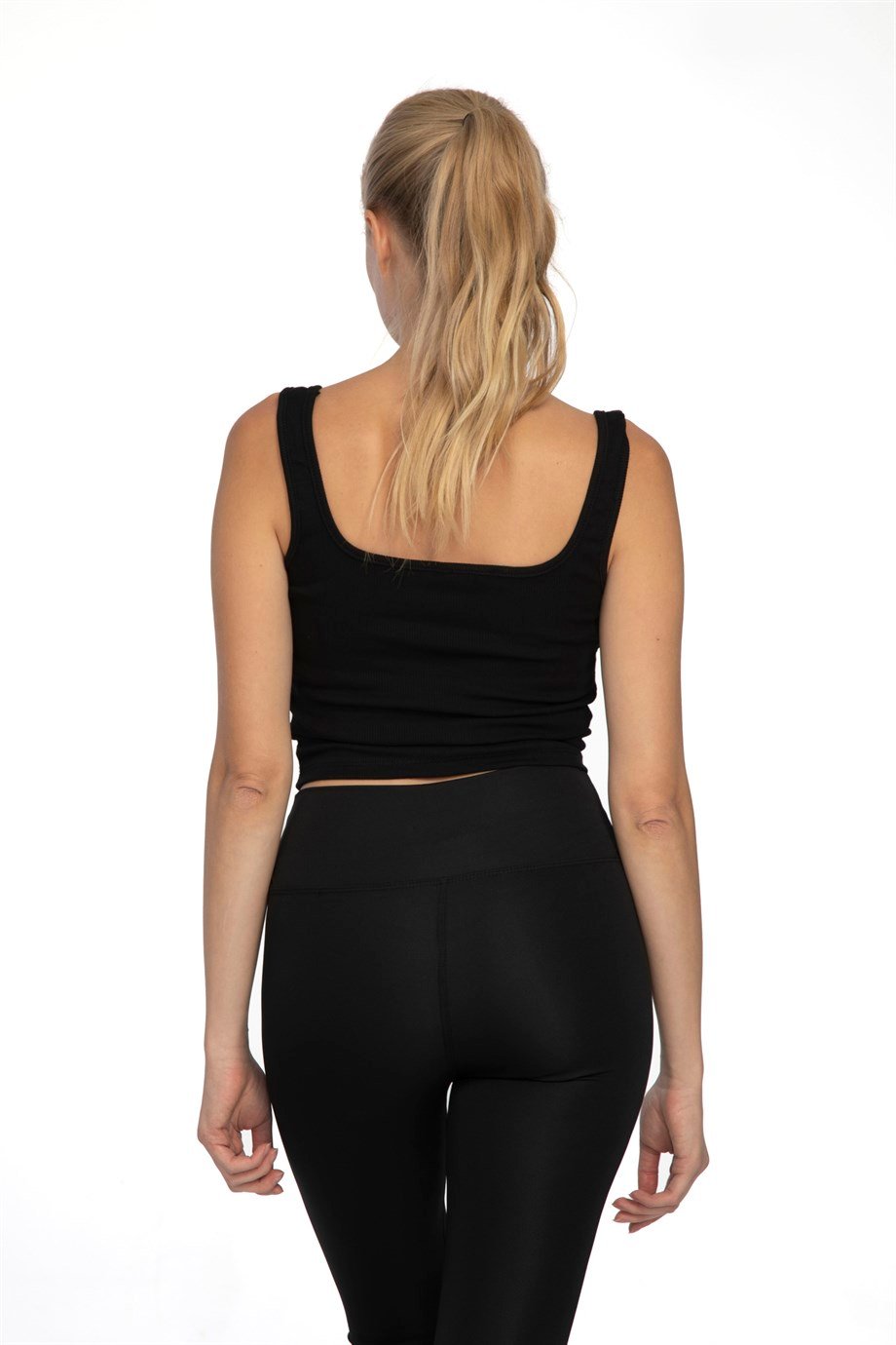 KALIN ASKILI KAŞKORSE SİYAH CROP BÜSTİYER
