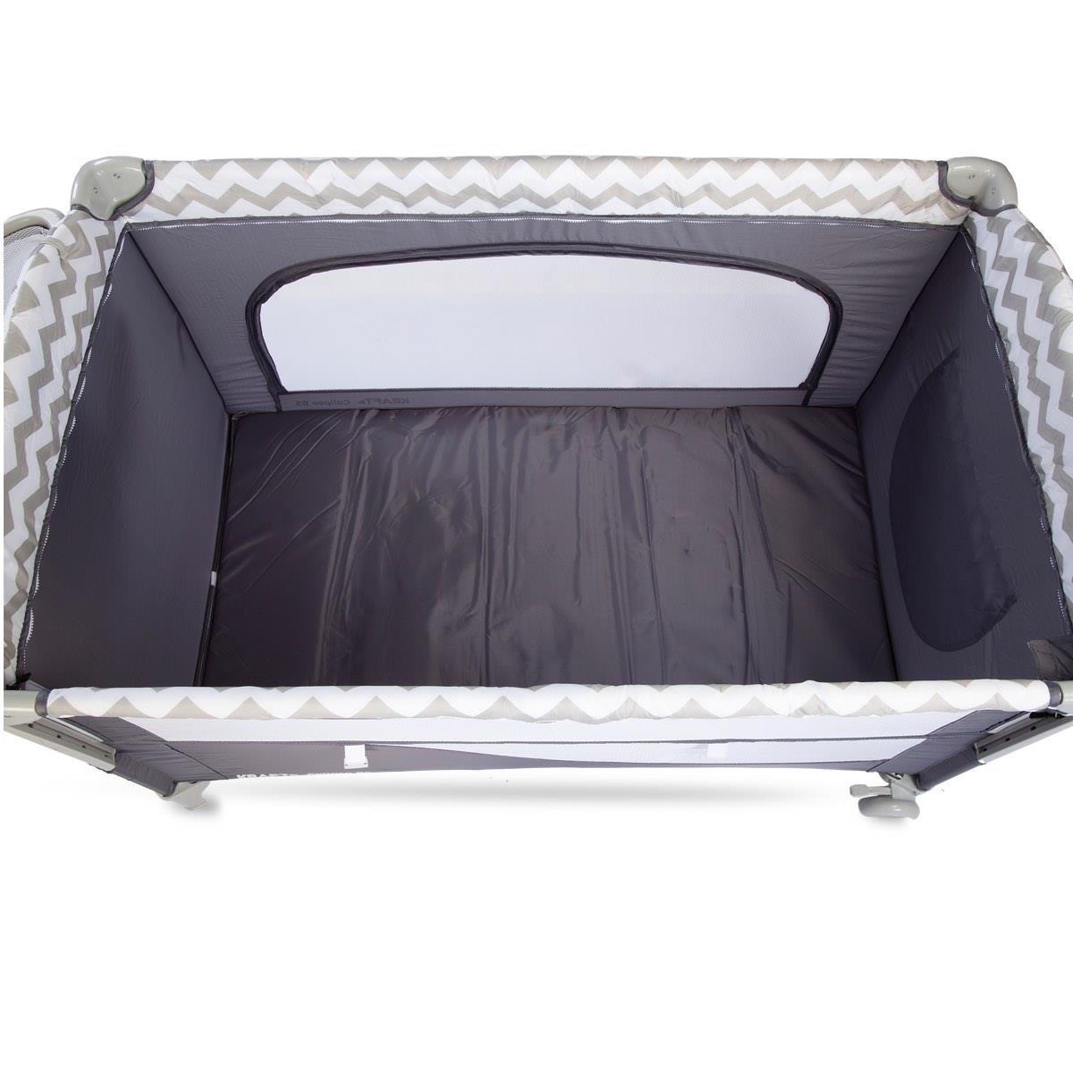 Calipso Bedside Anne Yanı Oyun Parkı 70*120 cm Gri - Ayıcık Desenli