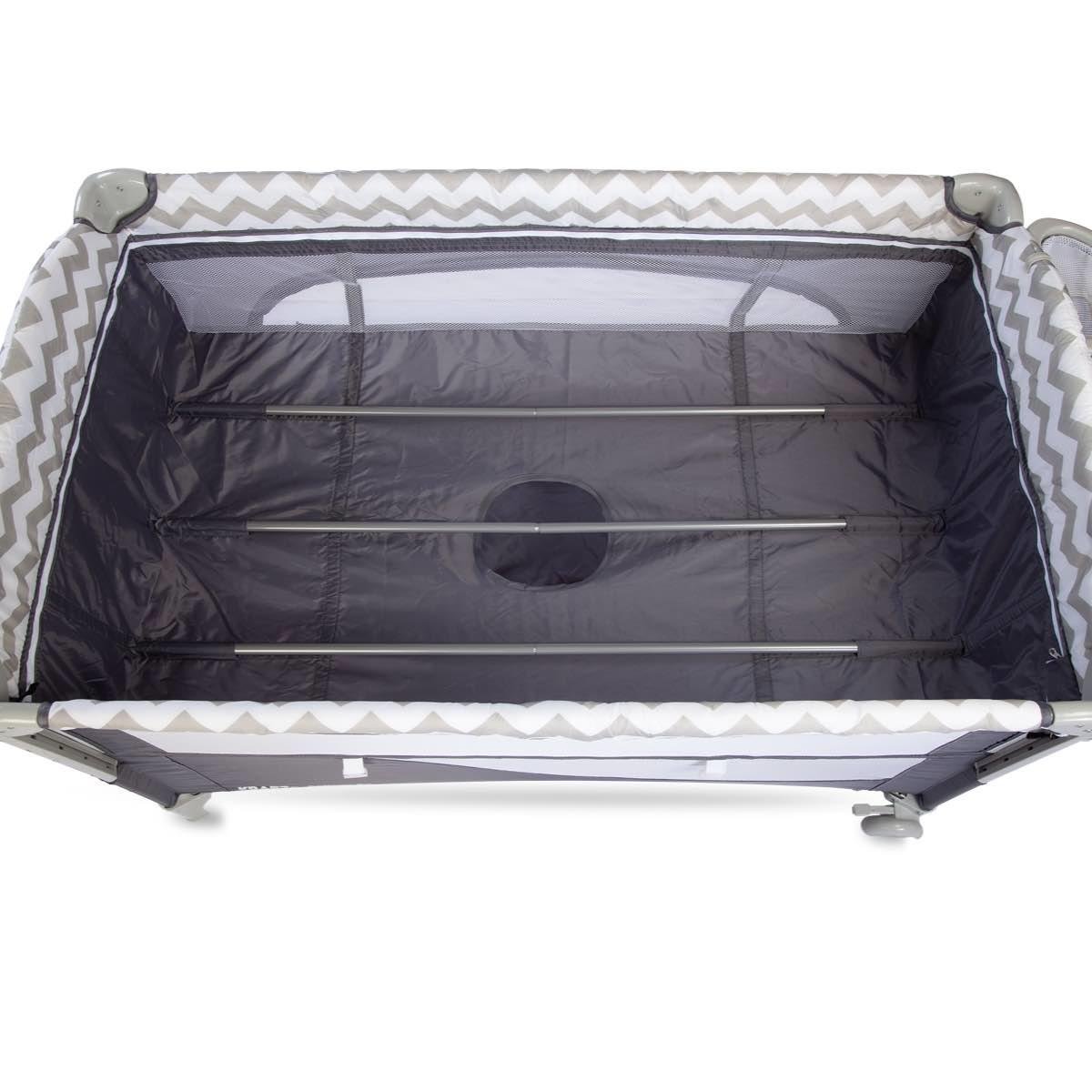 Calipso Bedside Anne Yanı Oyun Parkı 70*120 cm Gri - Ayıcık Desenli