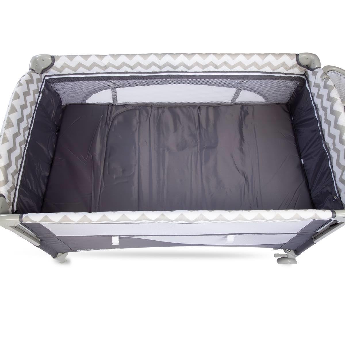 Calipso Bedside Anne Yanı Oyun Parkı 70*120 cm Gri - Ayıcık Desenli