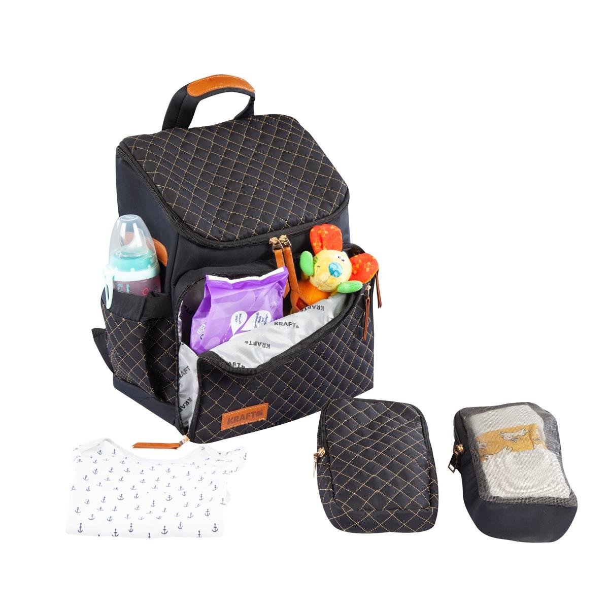 Diamond Bebek Bakım Sırt Çantası Siyah