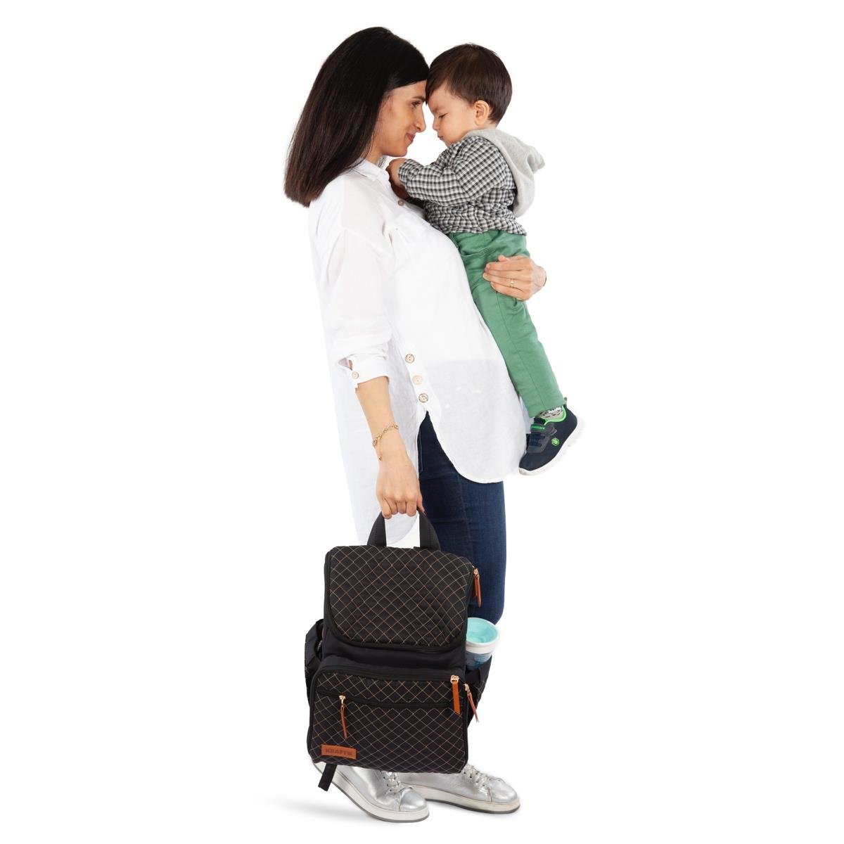 Diamond Bebek Bakım Sırt Çantası Siyah