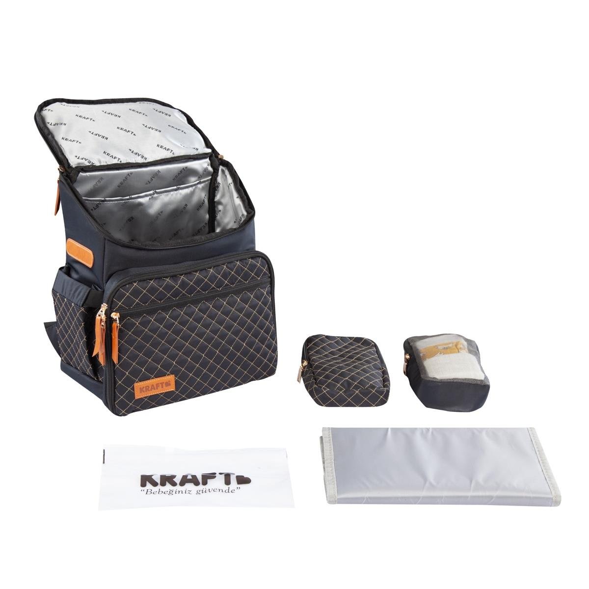 Diamond Bebek Bakım Sırt Çantası Siyah