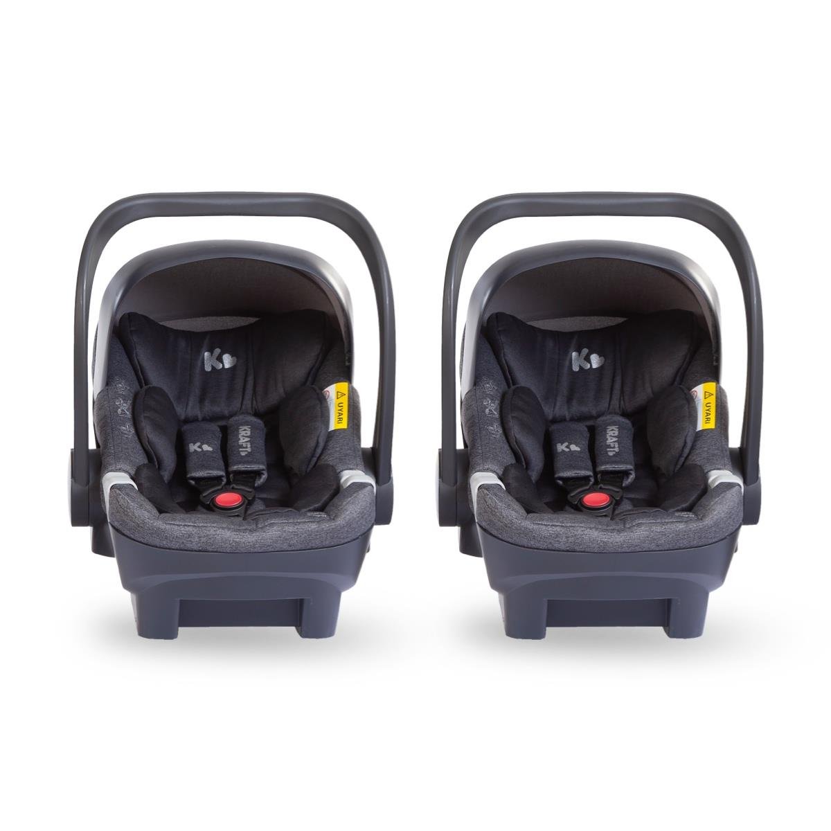 Dual İkiz Travel Sistem Bebek Arabası Koyu Gri
