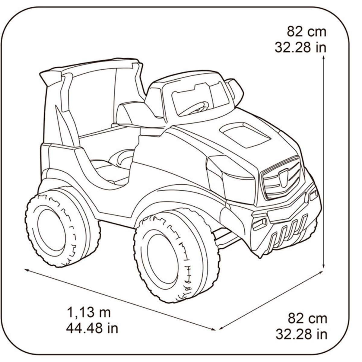 Feber Challenger Jeep (2 Kişilik) 12V Akülü Araba