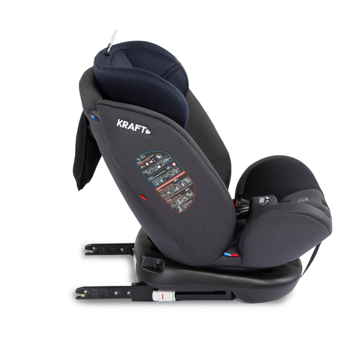 Safe Spin 0-36 kg Oto Koltuğu Kırmızı Gri