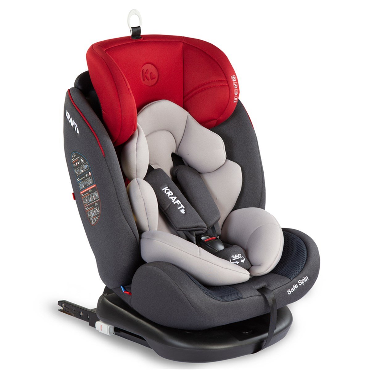 Safe Spin 0-36 kg Oto Koltuğu Kırmızı Gri
