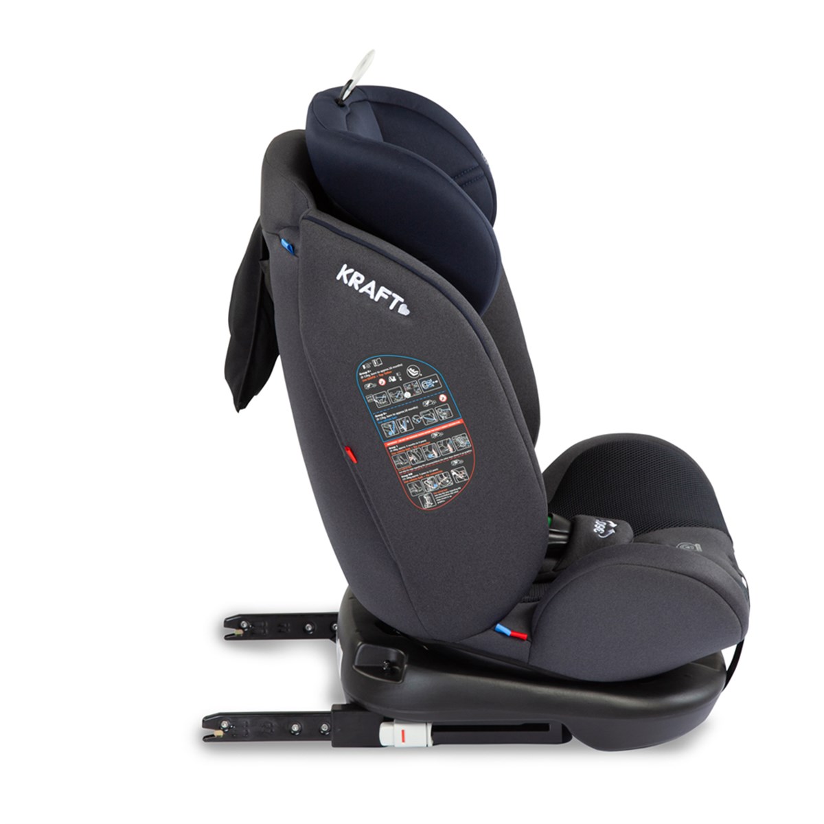 Safe Spin 0-36 kg Oto Koltuğu Kırmızı Gri