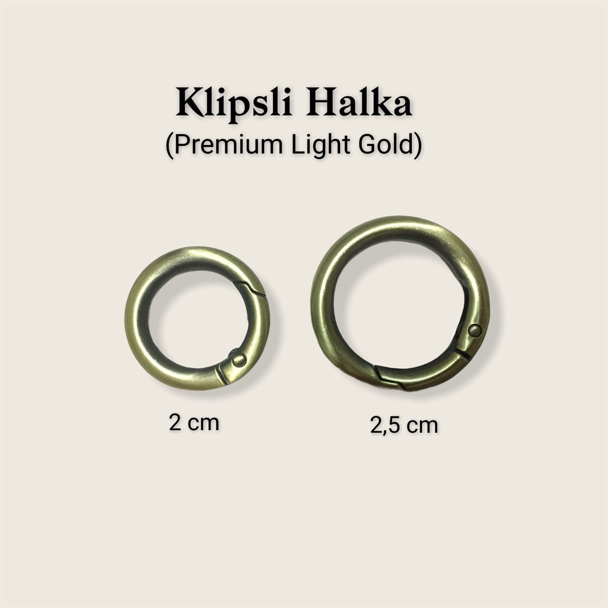 Klipsli Halka (Premium Light Gold))