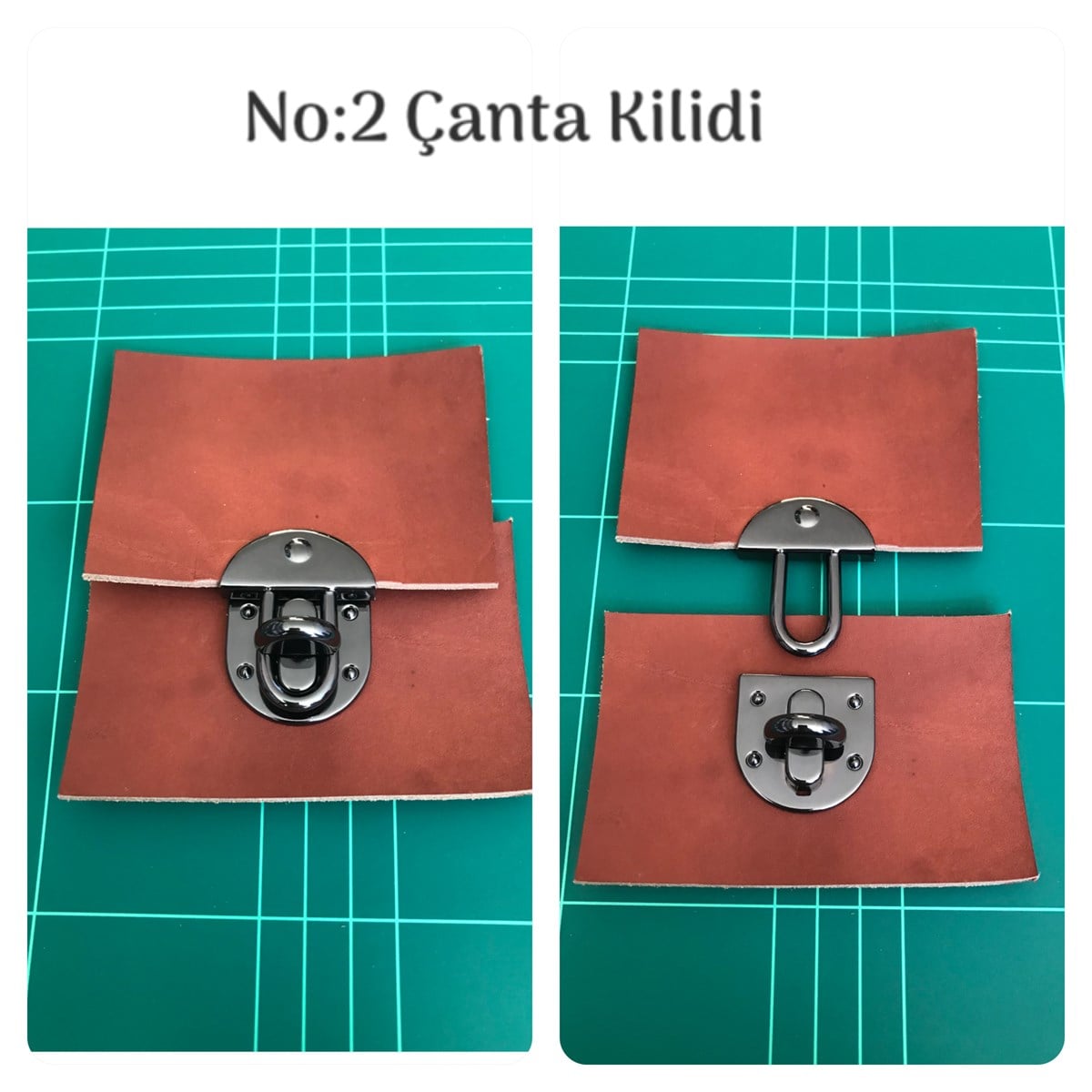 Çanta Kilidi Antrasit  | derimalzeme.comNo:2 Çanta Kilidi