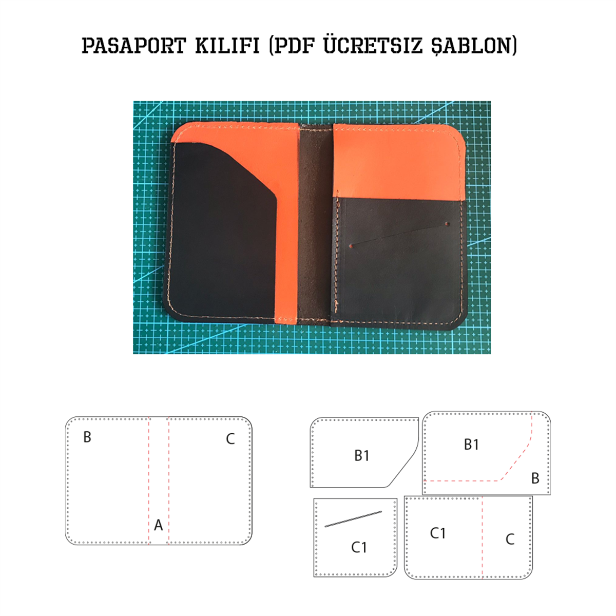 Pasaport Kılıfı (Pdf Şablon) | derimalzeme.comPasaport Kılıfı (Pdf Şablon)