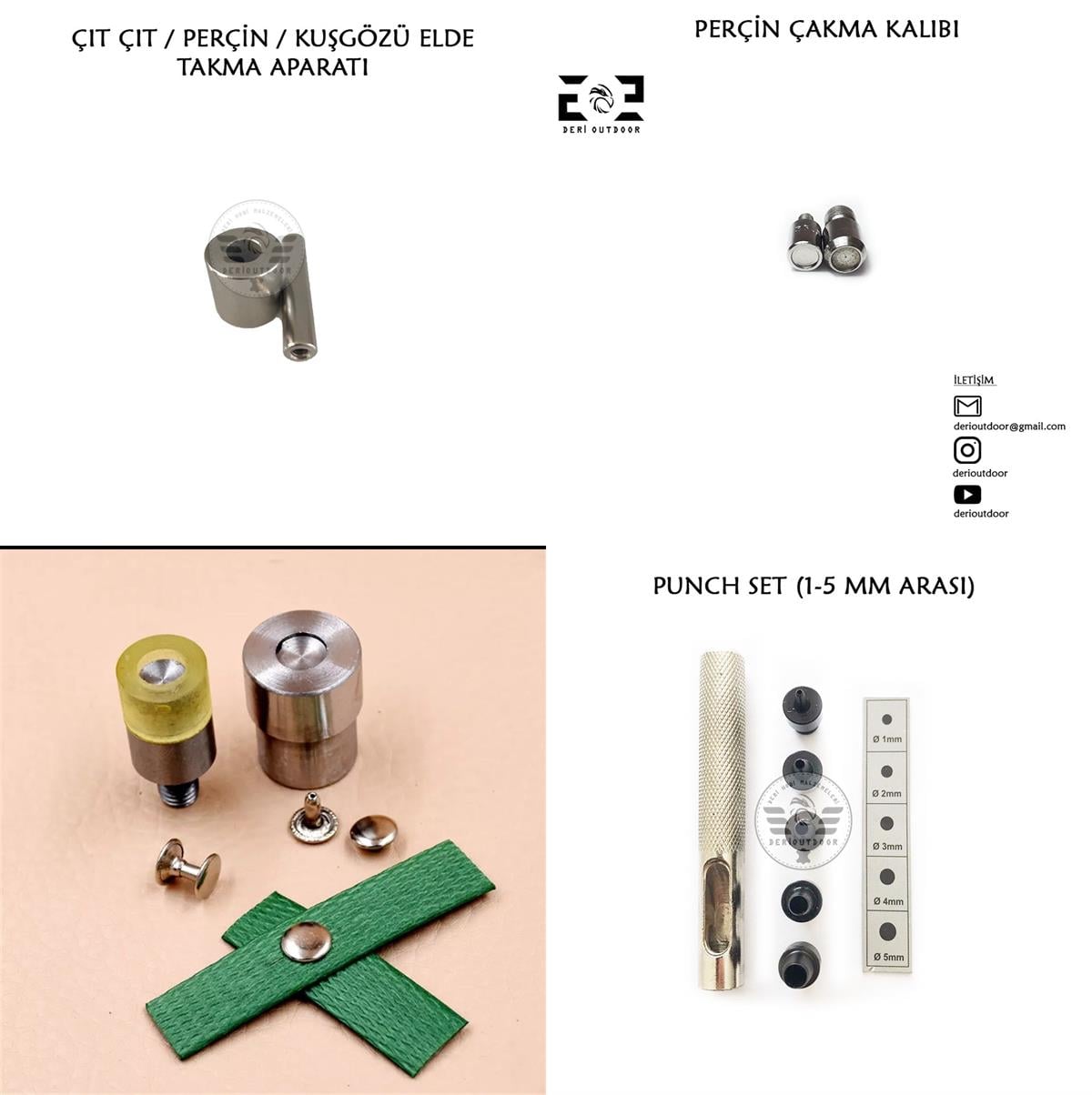 Perçin / Rivet Takma Set  | derimalzeme.comPerçin / Rivet Set