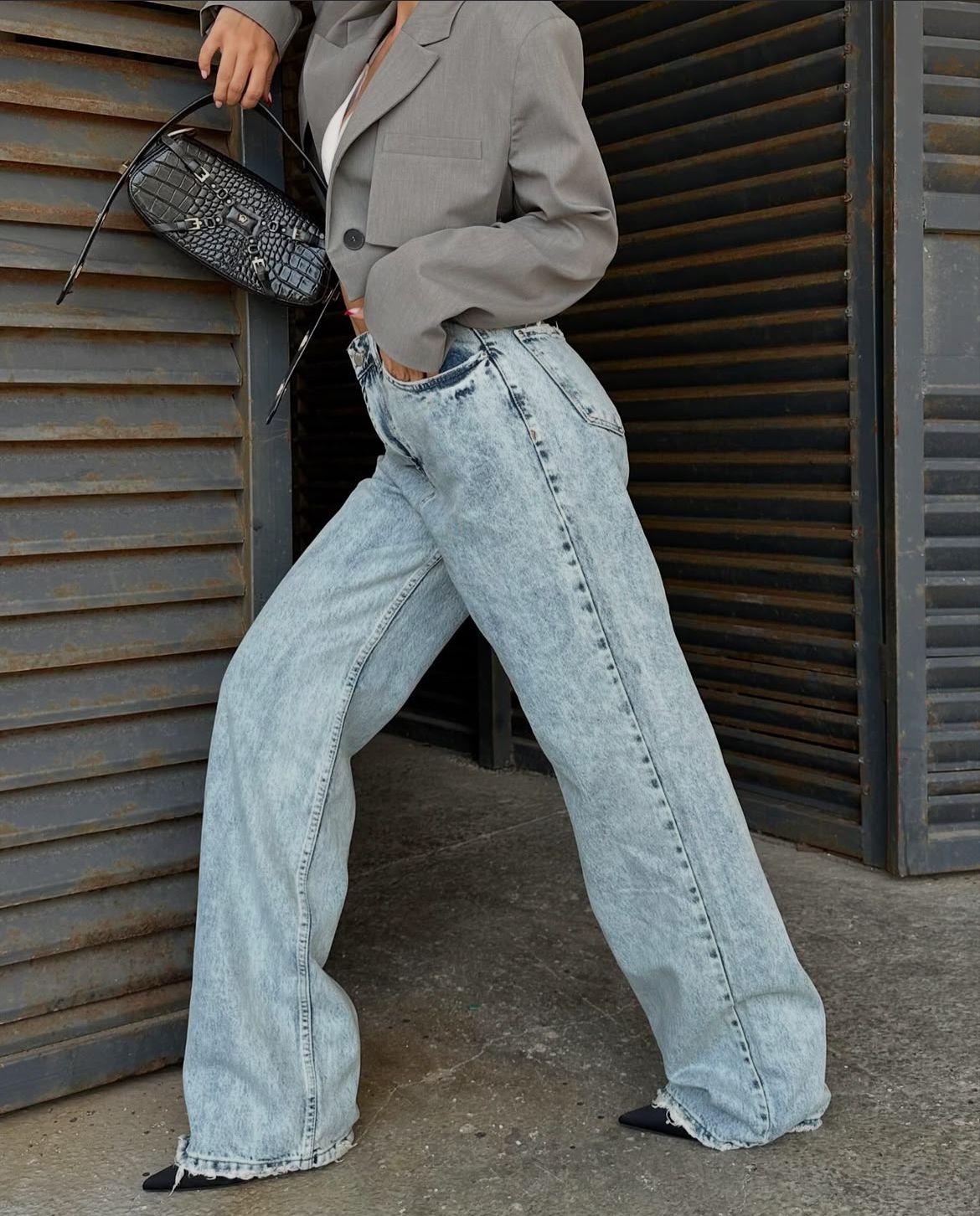 The Bark Baggy Kadın Jean Pantolon 40313-1 Mavi