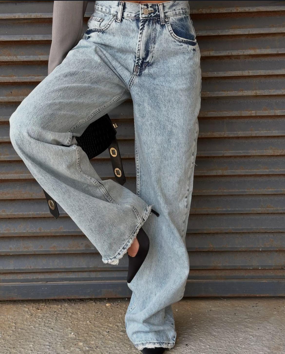 The Bark Baggy Kadın Jean Pantolon 40313-1 Mavi