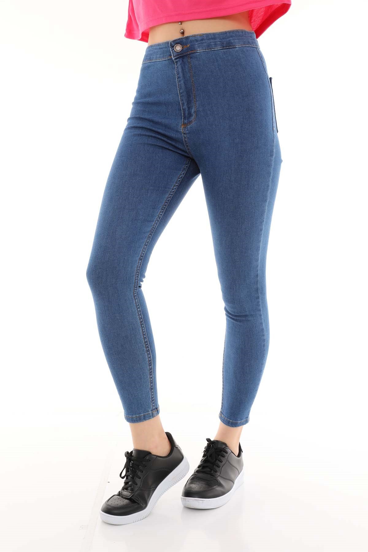 The Bark Cepsiz Kadın Skinny Jean Pantolon 4255-478 Mavi