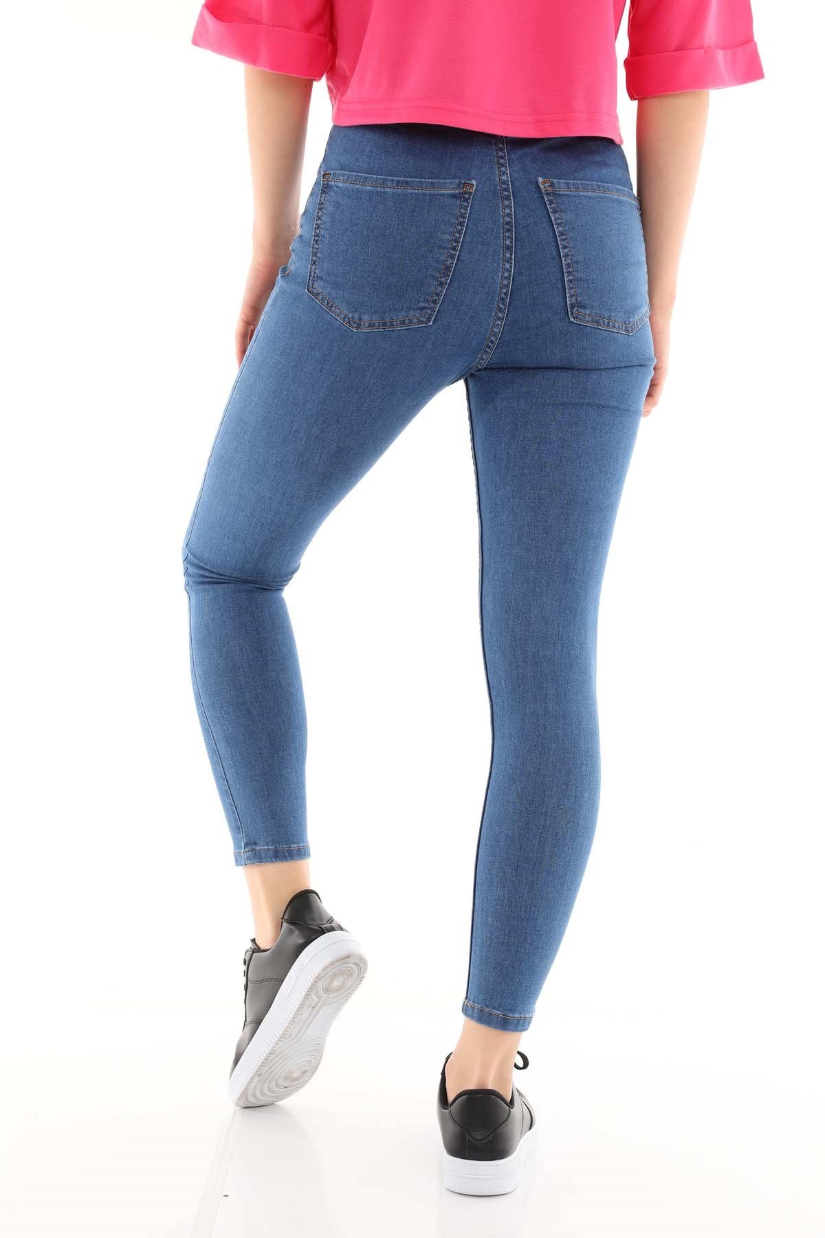 The Bark Cepsiz Kadın Skinny Jean Pantolon 4255-478 Mavi